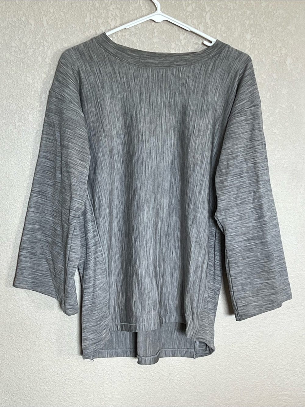Icebreaker Merino Heather Gray Boatneck Relaxed Sweatshirt wide Sleeve size L